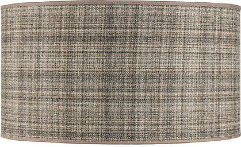 Sylinder lampeskjerm Callum Plaid Brown