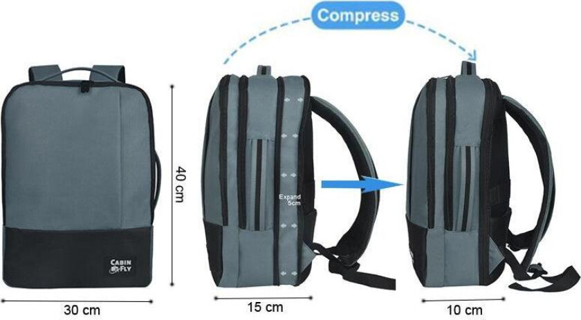 Bellanca Ryanair 40x30x10 cm utvidbar PC-sekk 15" Blue