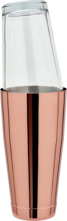Bostonshaker kobber med glass 80 cl