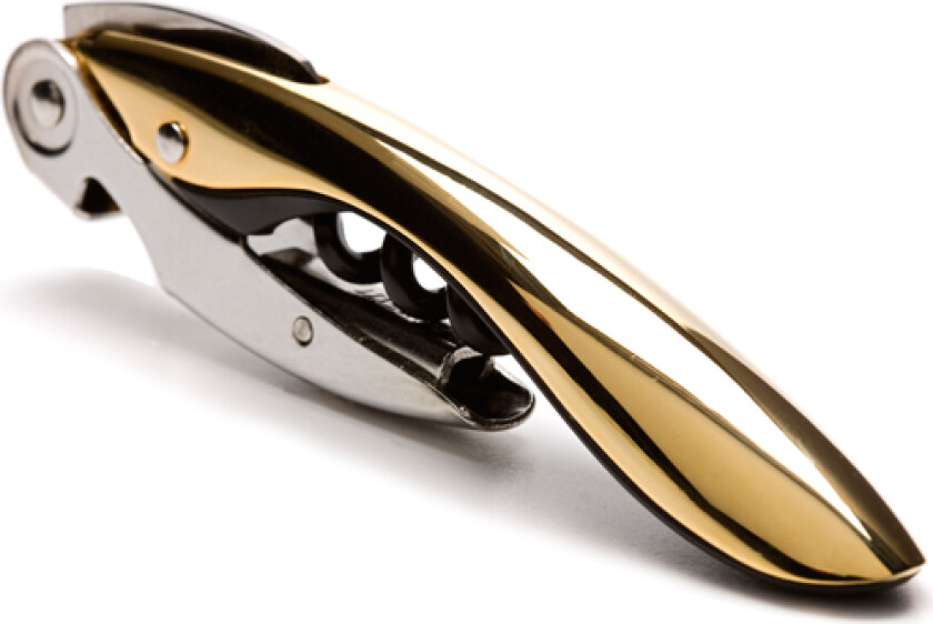 High Tech servitørkorketrekker i gull