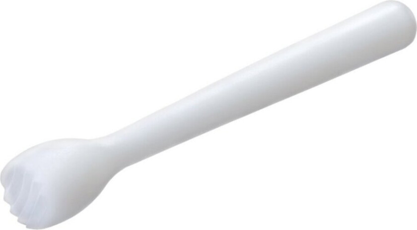 Skjært muddler i plast, hvit