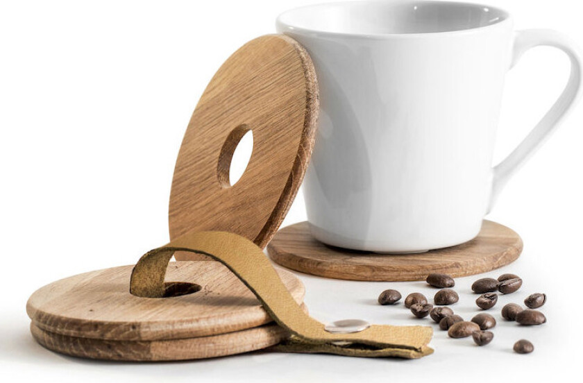 Oak glassunderlag i eik 4-pakning