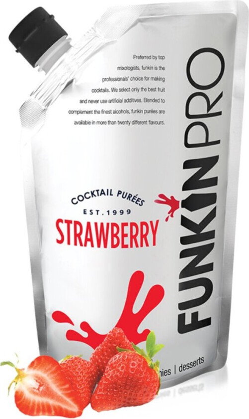 jordbærpuré, 1 liter