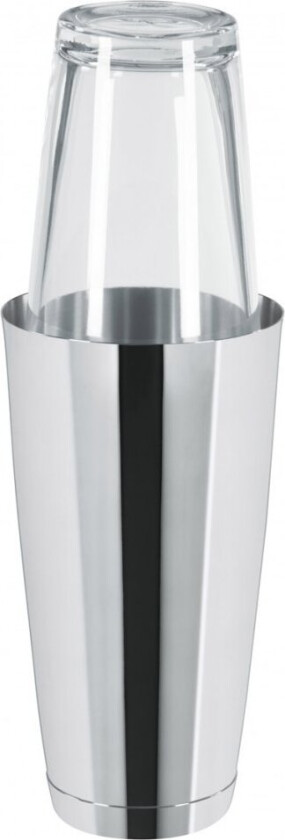 Bostonshaker laget av metall med shakerglass