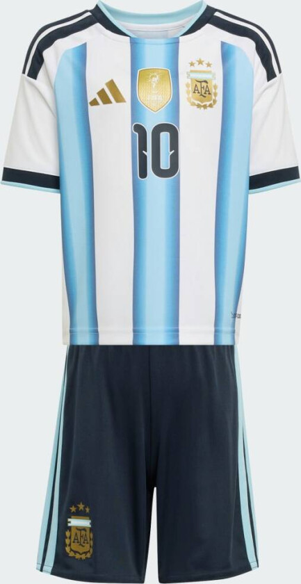 Argentina Hjemmedrakt World Cup 2026 Mini-kit Barn Messi 10 - adidas, størrelse 92cm