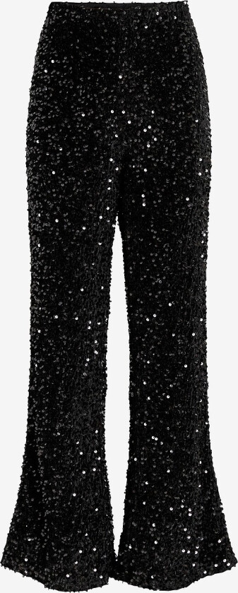 Paljettbukse viBelieve HW Wide Sequins Pants/ka - Svart