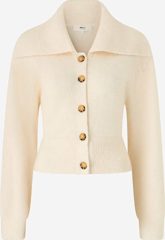 Kardigan Ribbed Waist Knitted Cardigan - Natur