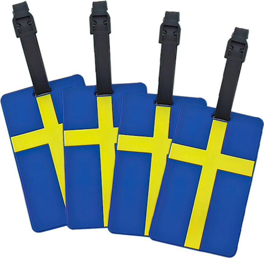 Bagagemerke - Svensk flagg - For koffert blå