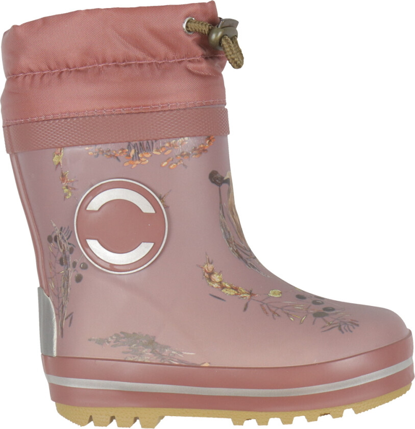 Gummistøvler m. for - Rose Brown m. Blomster - - 35 - Gummistøvler