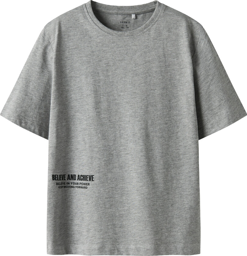 T-skjorte - NkmSeb - Grey Melange - - 13-14 år (158-164) - Genser