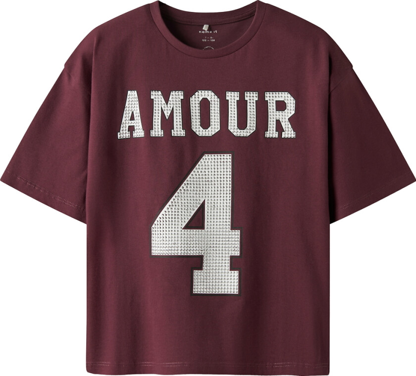 T-skjorte - NkfSangy - Burgundy - - 6 år (116) - T-skjorte