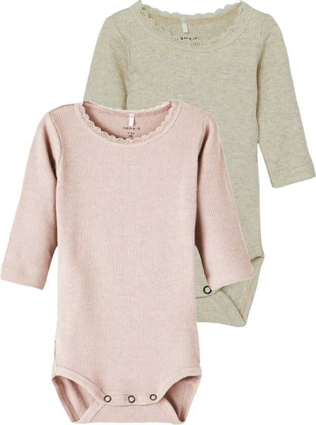 Body I/e - 2-pack - Rib - Noos - NbmKab - Peyote Melange - - 74 - Langermet Body