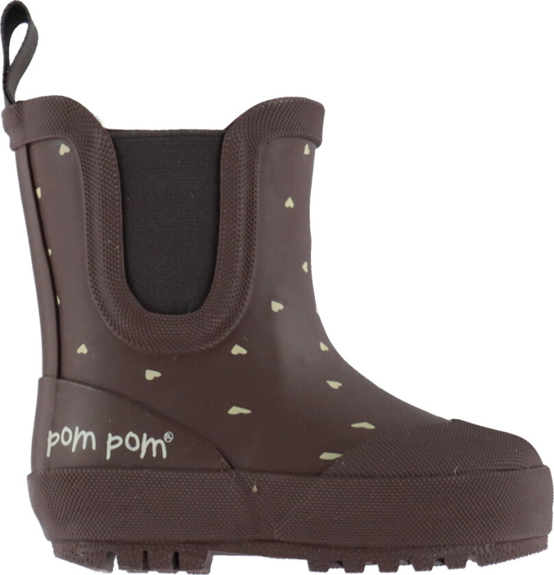 Gummistøvler m. for - Ankel - Chocolate Heart - - 28 - Gummistøvler