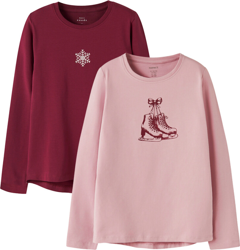 Genser - 2-pack - NkfVix - Minnesmerke Lilac/Burgundy Sn - - 11-12 år (146-152) - Genser