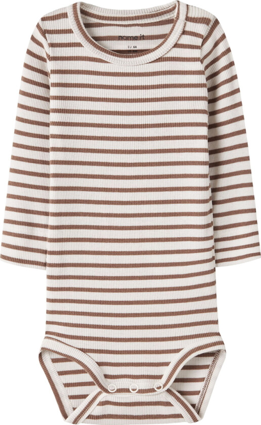 Body I/e - Rib - Noos - NbnBani - Ristet Coconut - - 1 år (80) - Langermet Body