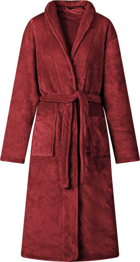 Badekåpe uten hette Bordeaux Rød xl Flanell