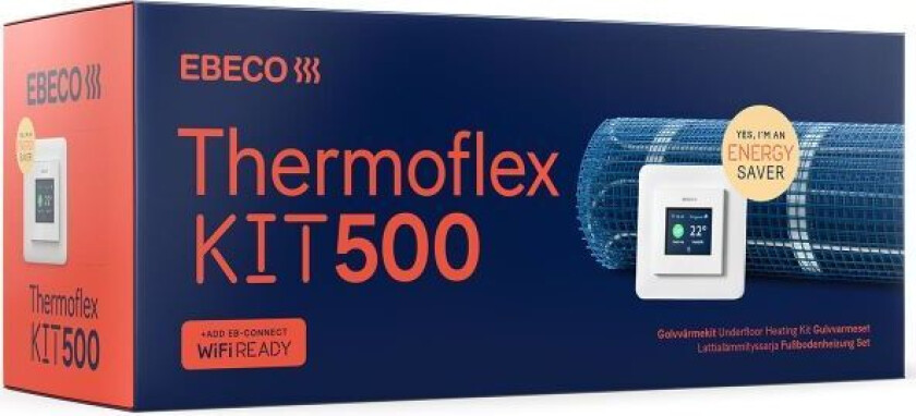 Thermoflex Kit 500 Varmekabelmatte med termostat, 120 W/m² 50 cm x 8,8 m (530W)