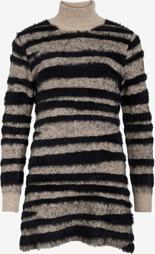 Kjole viAlda L/S Highneck Knit - Brun