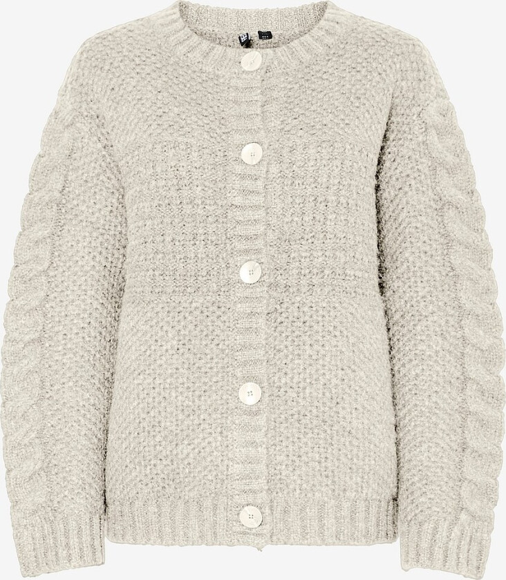 Kardigan pcJacinthe LS O-neck Knit Cardigan - Grå