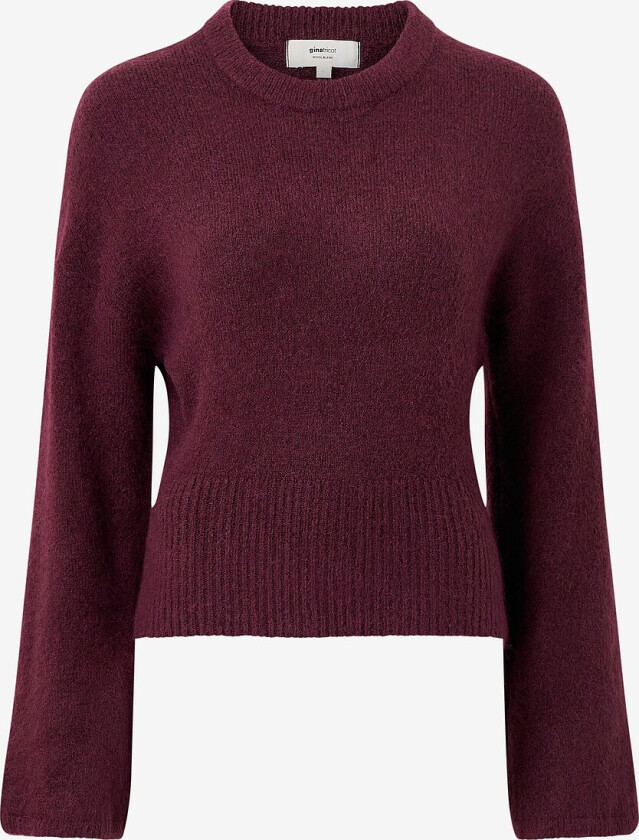 Genser Wide Sleeve Knitted Sweater - Rød