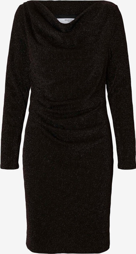 Kjole slfAnja LS Slim Short - Brun