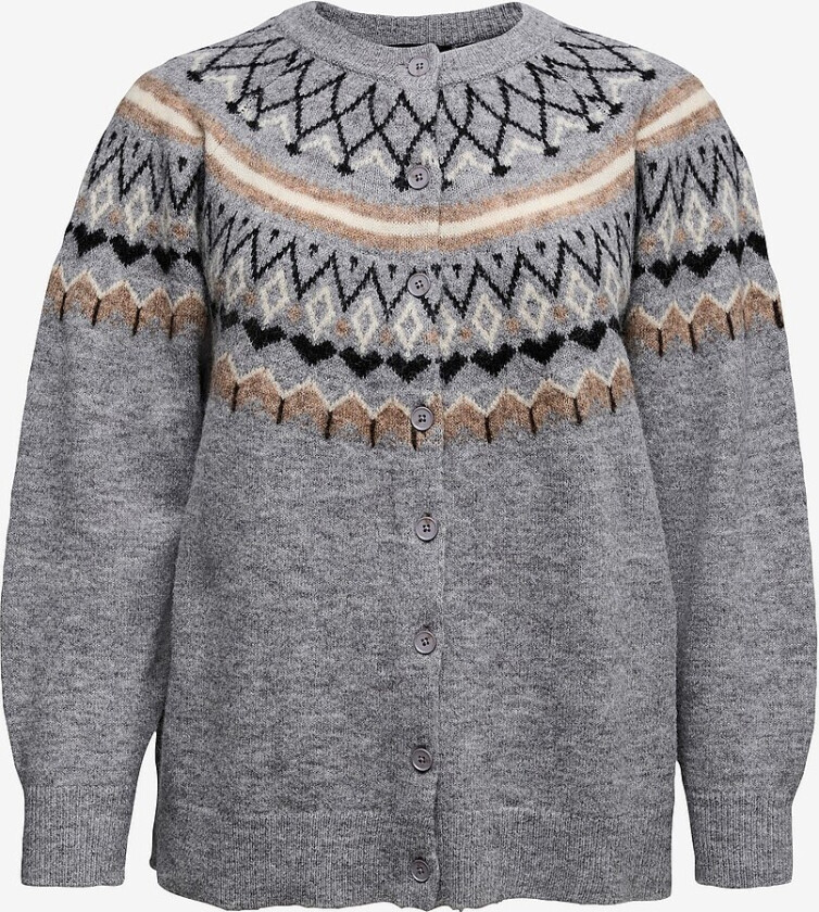 Kardigan vmcTammy LS O-neck Nordic Cardigan - Grå