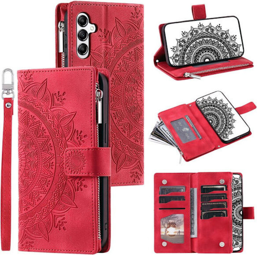 For Samsung Galaxy A17 / A26 Lommebok Deksel Shell Mandala Blomstermønster