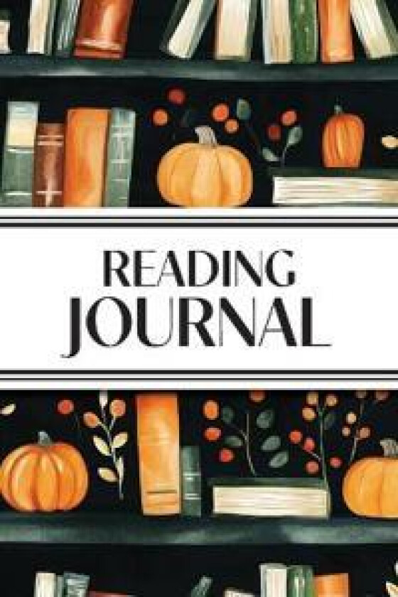 Reading Journal (Watercolor Pumpkins & Leaves in Bookshelves)