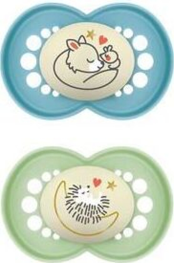 Original Nattsmokk 6-16 mnd, Blå/Hvit - 2 stk.