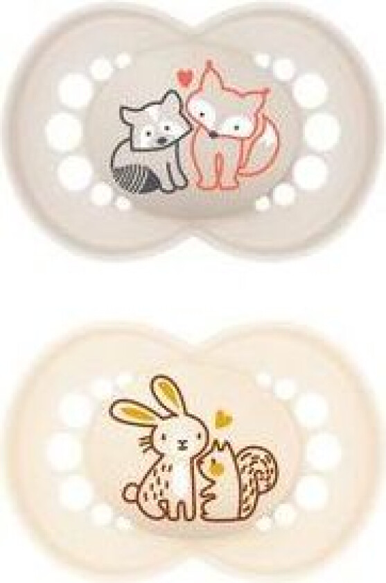 Original Silikon Smokk Natur/Hvit 6-16 mnd. - 2 stk.