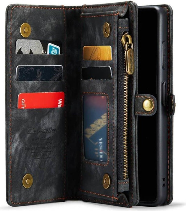 CaseMe mobildeksel 008 8-kort Samsung Galaxy A25 5G - Svart/grå