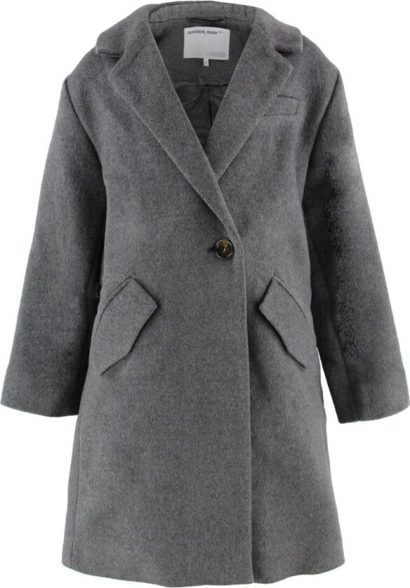 Frakk - Ull - Hardy - Mørk Grå Melert - - 10 år (140) - Vinterjakke