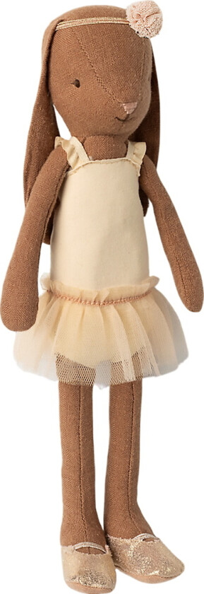 Kanin - Trikot og tyllskjørt - Str. 2 - Krem - - OneSize - Dukke