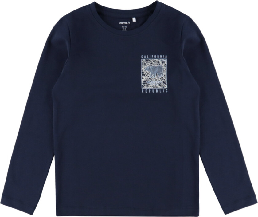 Genser - NkmVux - Navy Blazer/Golden - - 7-8 år (122-128) - Genser