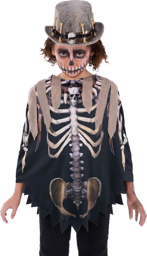 Kostymer - Voodoo-heksedoktoren Poncho - Brun/Svart - - OneSize - Kostymer