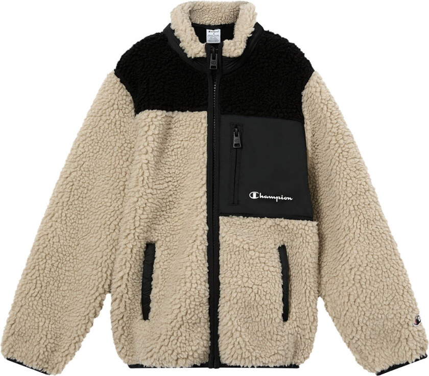 Fleecejakke - Neutral Chino Beige m. Svart - - 5-6 år (110-116) - Fleecejakke