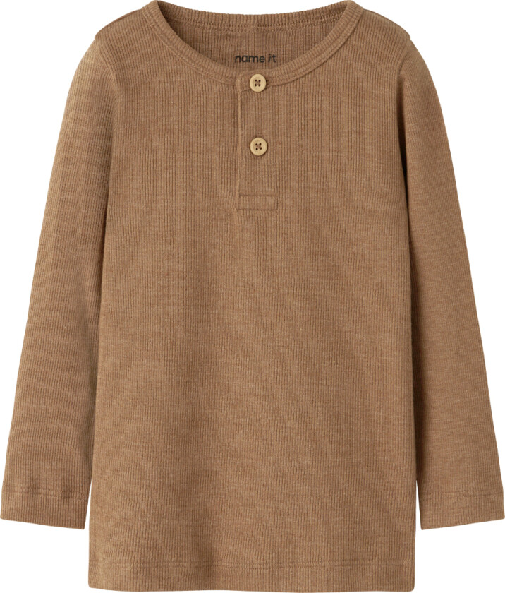 Gensere - Rib - NbmKab - Ristet Coconut/Melange - - 6 år (116) - Genser