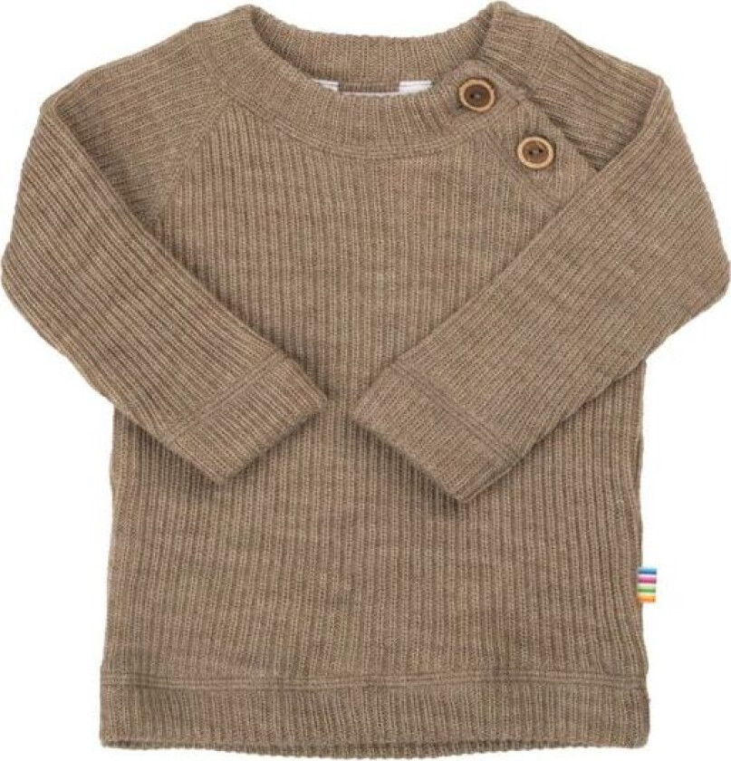 Genser i Ullribb Beige Melert