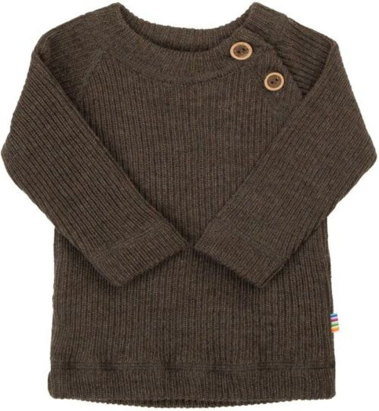 Genser i Ullribb Brun Melert