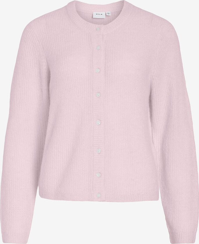 Kardigan viLory O-neck L/S Knit Cardigan - Rosa