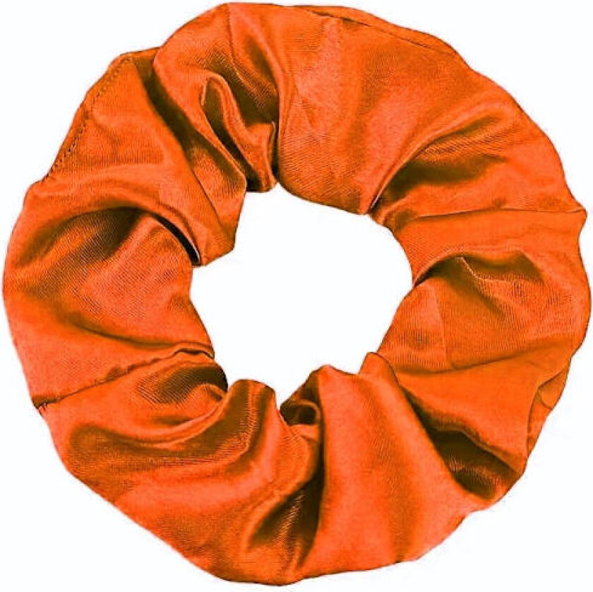 Hårbånd - Scrunchie - Sateng - 12cm - Oransje