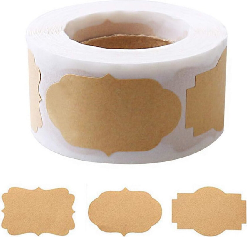 Bilde av 250 stk Gaveklistremerker Navnelapper Klistremerker, Selvklebende Håndlagde Flaske Allsidige Krukke Etiketter for Gaver Kosmetikk Dekorasjon Krukker Mat Håndverk