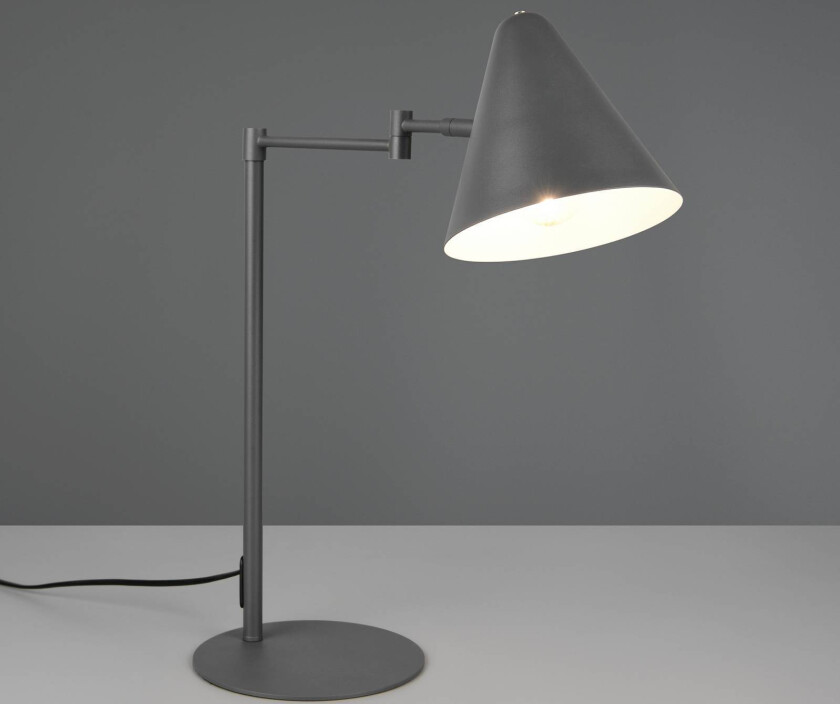 Bordlampe Cosima, antrasitt, høyde 50 cm, metall