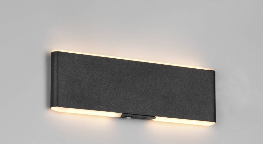 LED-akkubelysning Conchita, bredde 22 cm, svart, metall
