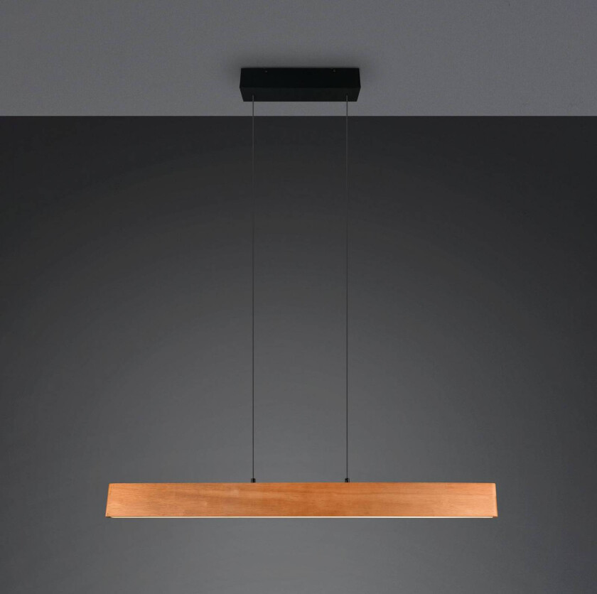 LED-pendellampe Edgewood, lengde 115 cm, trefarget, tre CCT
