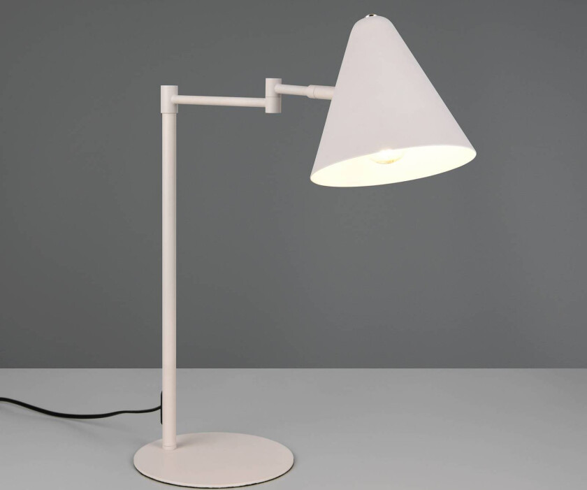 Bordlampe Cosima, lysegrå, høyde 50 cm, metall