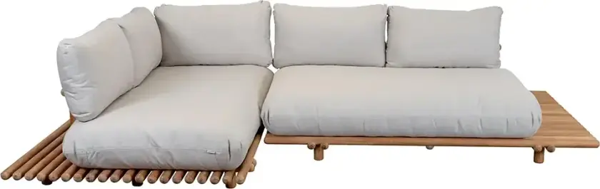 Sticks hjørnesofa Teak/sand