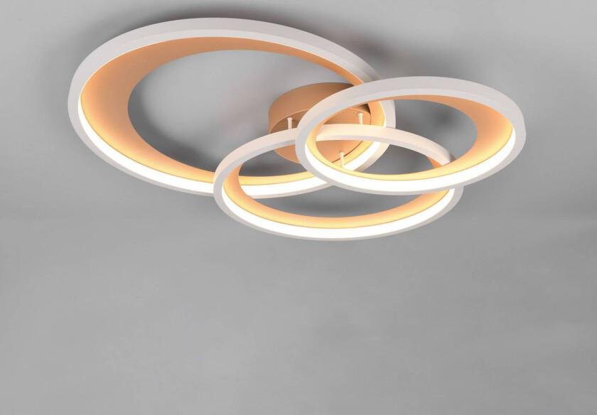 LED-taklampe Granada, brun, lengde 71 cm, metall, CCT