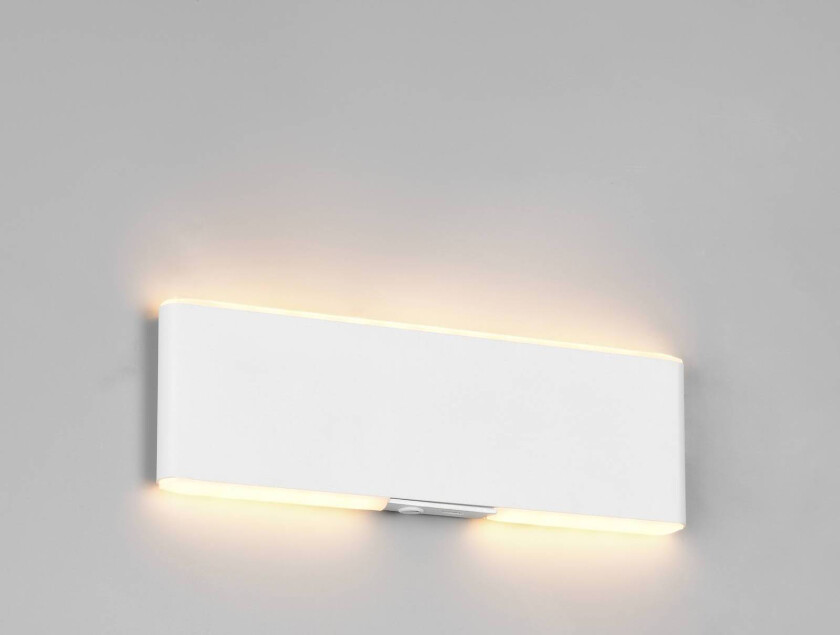 LED-akkubelysning Conchita, bredde 22 cm, hvit, metall, CCT