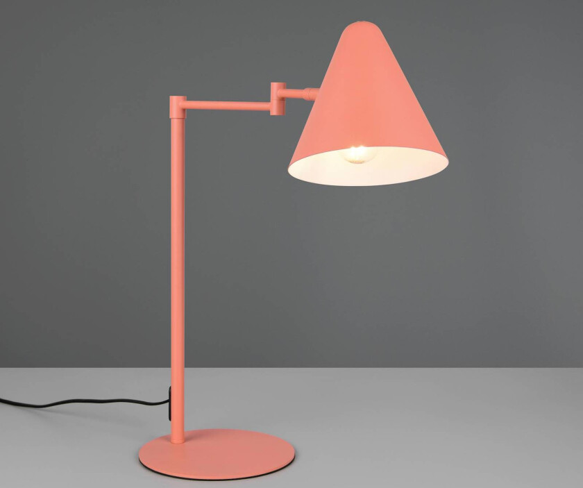 Bordlampe Cosima, aprikos, høyde 50 cm, metall